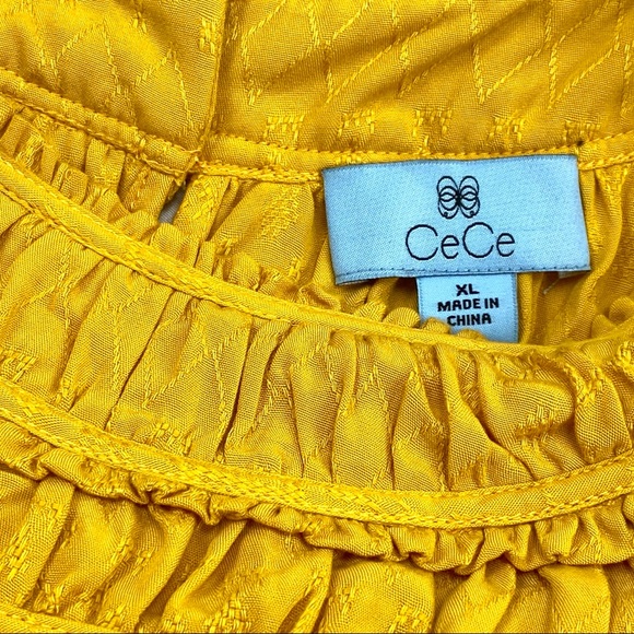 Jacquard Sleeveless Top Turmeric Cynthia Stephe Xl - Picture 12 of 14